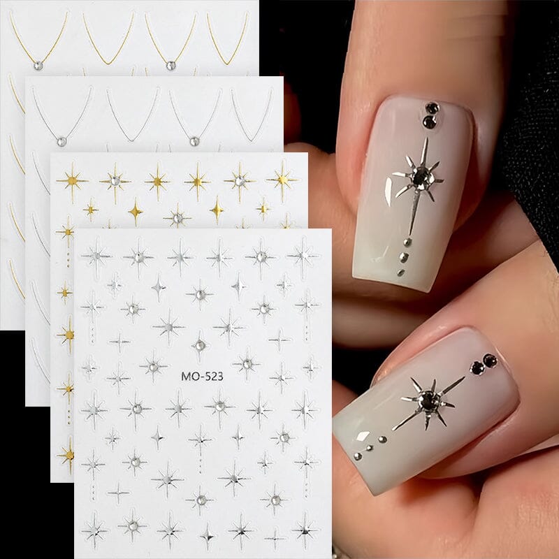 🎁 Gold Silver Starlight 3D Nail Sticker (100% off)