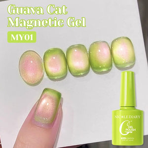 Cat Magnetic Gel MY01 Guava 10ml Gel Nail Polish NICOLE DIARY