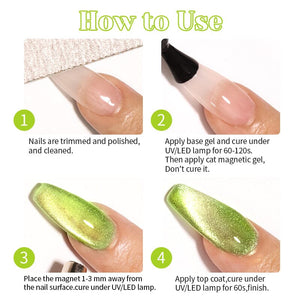 Cat Magnetic Gel MY01 Guava 10ml Gel Nail Polish NICOLE DIARY