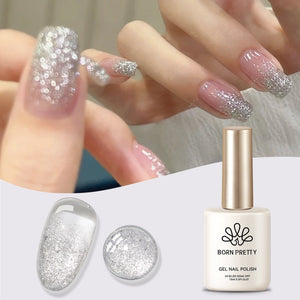 Silver Reflective Glitter Gel Polish SZ19 Neptune 15ml Gel Nail Polish BORN PRETTY