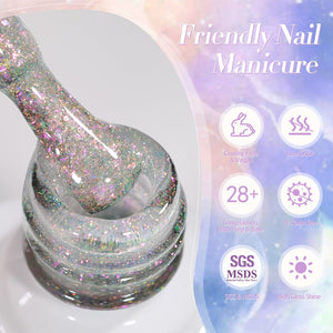 Purple Reflective Glitter Gel Polish SZ20 Fig 15ml Gel Nail Polish BORN PRETTY