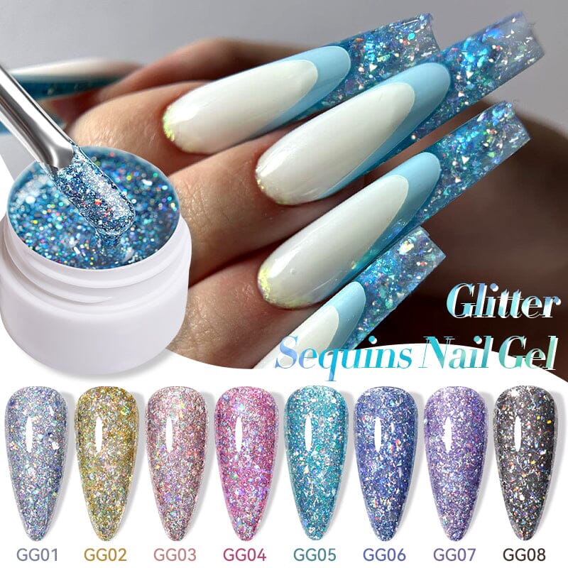 Glitter Sequins Nail Gel 7ml Gel Nail Polish LILYCUTE