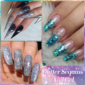 Glitter Sequins Nail Gel 7ml Gel Nail Polish LILYCUTE