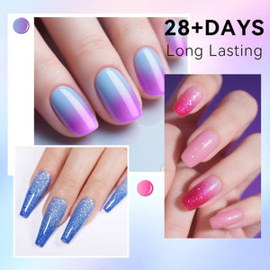 6 Colors Temperature-changing Gel Polish Set T17 ThermoScape 7ml Gel Nail Polish BORN PRETTY