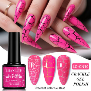 Neon Crackle Gel Polish LC-CN10 7ml Gel Nail Polish LILYCUTE