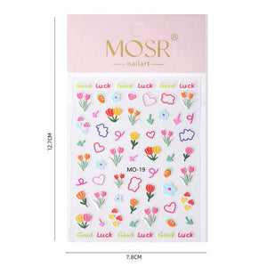 Flower Cartoon 3D Nail Stickers MO-18-21 Nail Sticker No Brand
