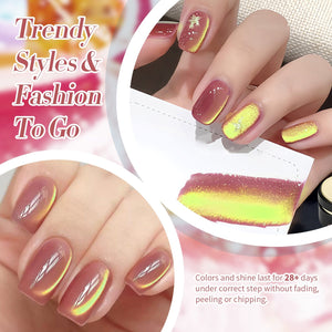 Yellow Colored Cat Magnetic Gel Polish MY296 Passion Fruit 15ml Gel Nail Polish BORN PRETTY