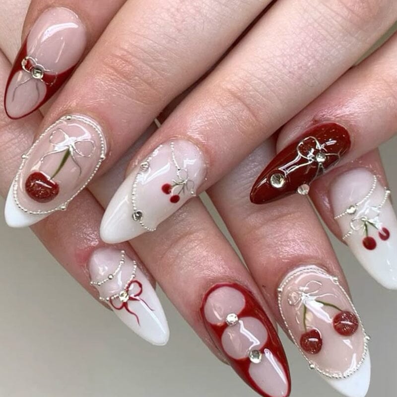 Cherry Bowknot Strawberry 5D Nail Sticker M-906/913 Nail Sticker No Brand