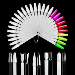 50pcs Natural Color Stiletto Display Nail Tips Nail Tips No Brand