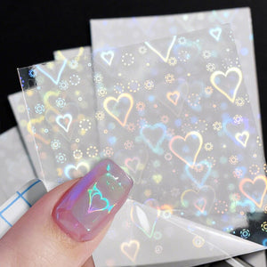 Colorful Heart 3D Nail Sticker Nail Art No Brand