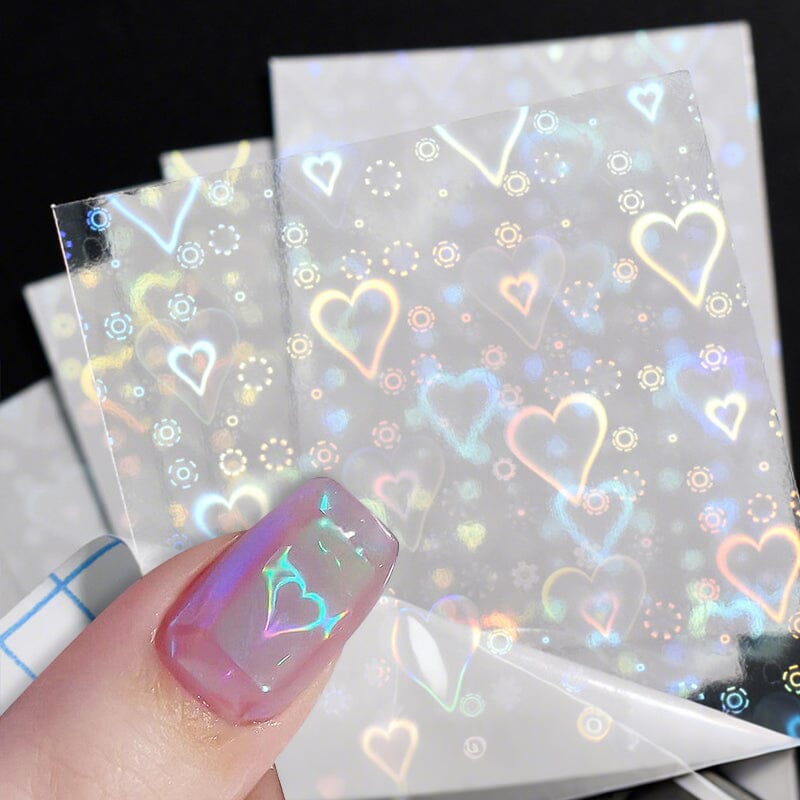 Colorful Heart 3D Nail Sticker Nail Art No Brand