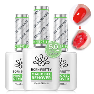 3 Bottles Magic Gel Remover New Upgrade Acetone-Free 15ml Gel Nail Polish BORN PRETTY