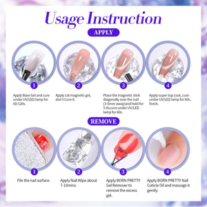 Blue Colored Cat Magnetic Gel Polish MY297 Blueberry 15ml Gel Nail Polish BORN PRETTY