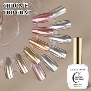 Chrome Top Coat 15ml Gel Nail Polish NICOLE DIARY