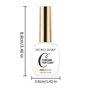 Chrome Top Coat 15ml Gel Nail Polish NICOLE DIARY