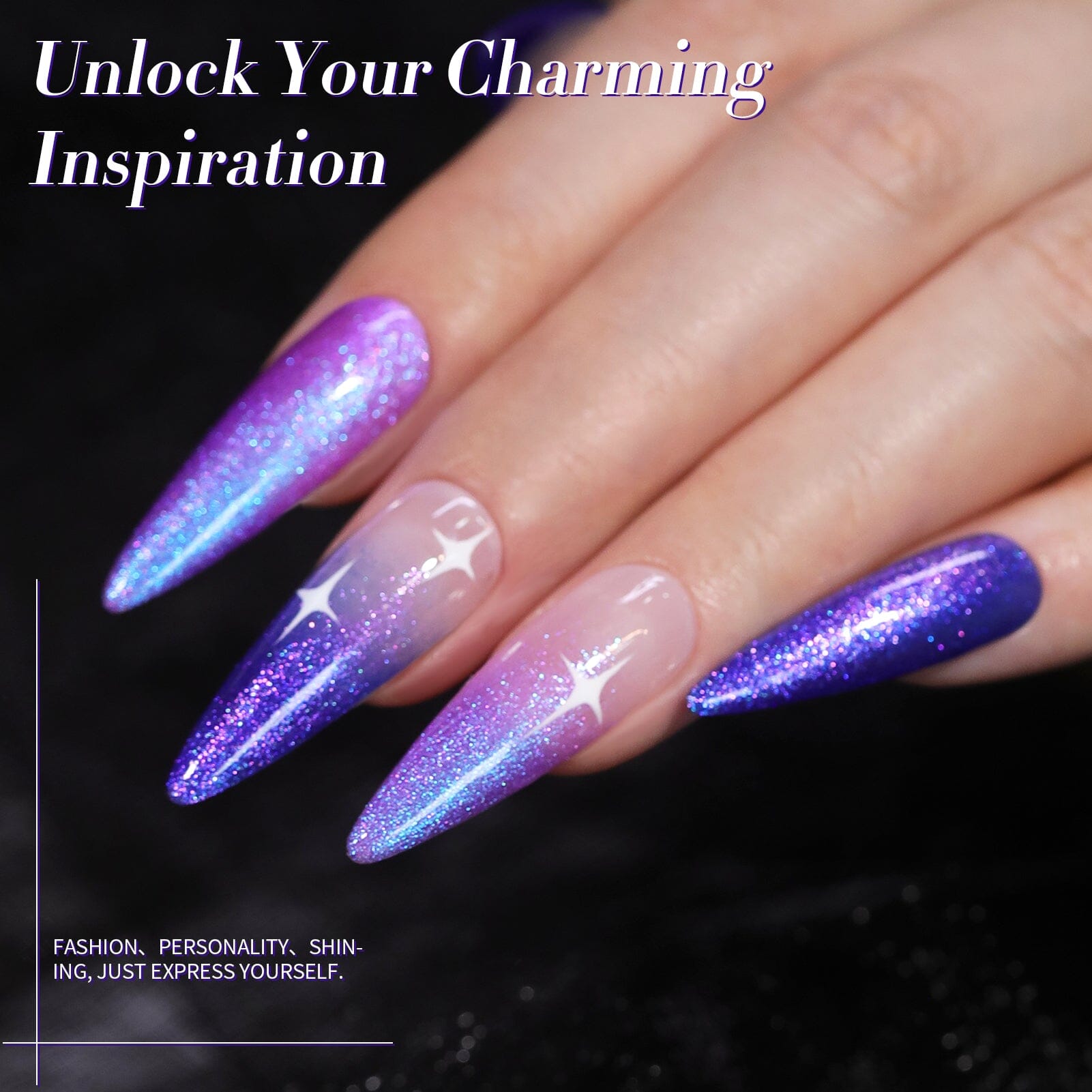 6 Colors Glitter Gel Polish Set T19 Utopia 7ml Gel Nail Polish BORN PRETTY