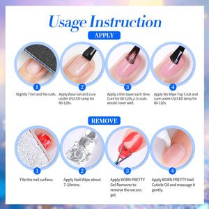 6 Colors Glitter Gel Polish Set T19 Utopia 7ml Gel Nail Polish BORN PRETTY