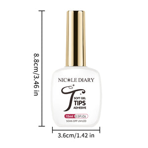 Soft Gel Tips Adhesive 15ml Gel Nail Polish NICOLE DIARY