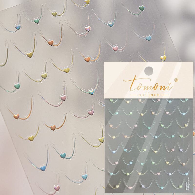 Heart 5D Nail Sticker to5008 Nail Art No Brand