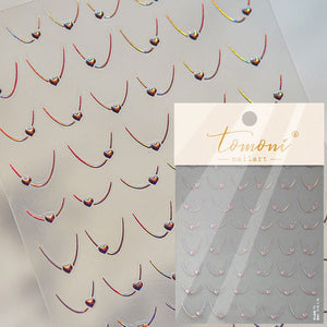 Heart 5D Nail Sticker to5010 Pink Nail Art No Brand