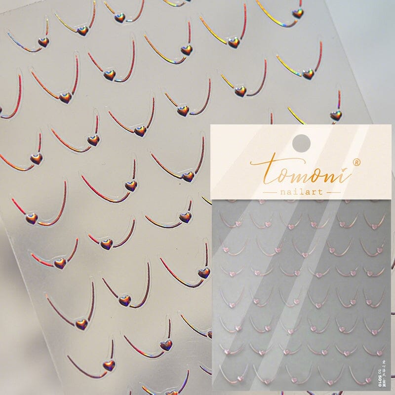 Heart 5D Nail Sticker to5010 Pink Nail Art No Brand