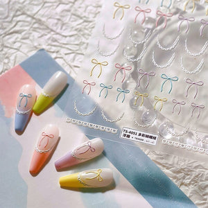 Heart 5D Nail Sticker to5010 Silver Nail Art No Brand