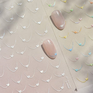 Heart 5D Nail Sticker to5010 Gold Nail Art No Brand