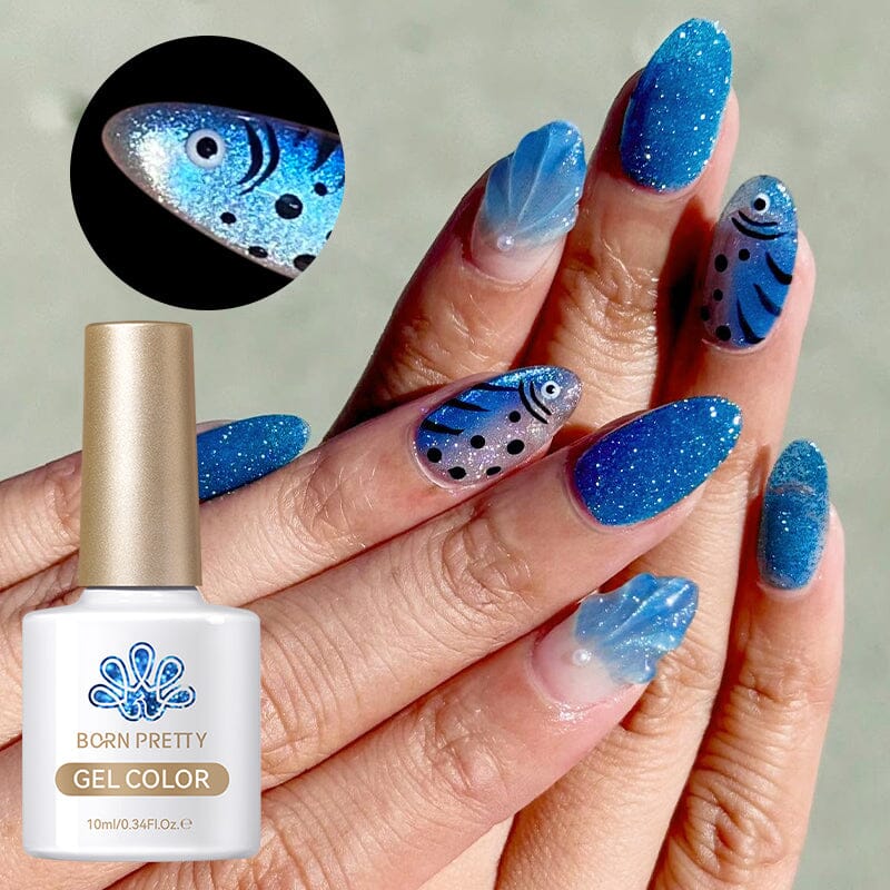 Aurora Cat Magnetic Gel Polish MY304 Blue Tears 10ml Gel Nail Polish BORN PRETTY