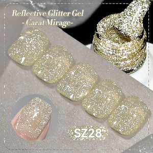 Reflective Glitter Gel Polish SZ27-SZ32 Carat Mirage 10ml Gel Nail Polish BORN PRETTY SZ28