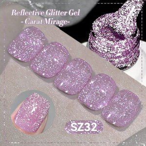 Reflective Glitter Gel SZ32 Carat Mirage 10ml Gel Nail Polish BORN PRETTY