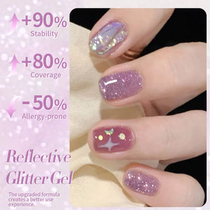 Reflective Glitter Gel SZ32 Carat Mirage 10ml Gel Nail Polish BORN PRETTY