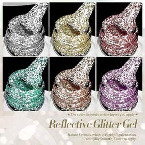 Reflective Glitter Gel Polish SZ27-SZ32 Carat Mirage 10ml Gel Nail Polish BORN PRETTY