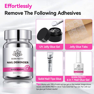 Press On Nail Debonder 80ml Nail Tips BORN PRETTY