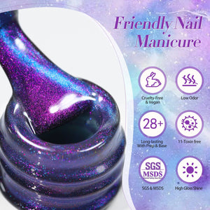 Auroras Cat Magnetic Gel Polish MY311 Night Purple 15ml Gel Nail Polish BORN PRETTY