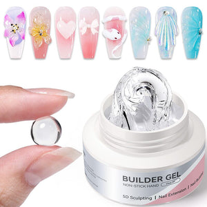 No Stick Hand Builder Gel Clear #01 60g HEMA FREE Extension Nail Gel BORN PRETTY