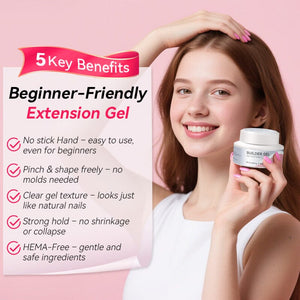 No Stick Hand Builder Gel Milky White #02 60g HEMA FREE Extension Nail Gel BORN PRETTY