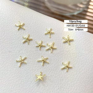 10pcs Ocean Shell 3D Nail Decorations Clearance No Brand HA133-01