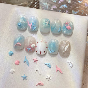 10pcs Ocean Shell 3D Nail Decorations Clearance No Brand