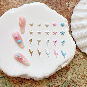 10pcs Ocean Shell 3D Nail Decorations Clearance No Brand