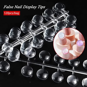 120pcs Round Natural Display False Nail Tips Nail Tips No Brand