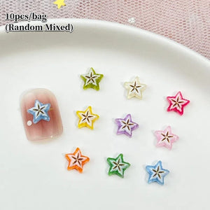 10pcs Starfruit Plastic Nail Art Decorations Clearance No Brand 10