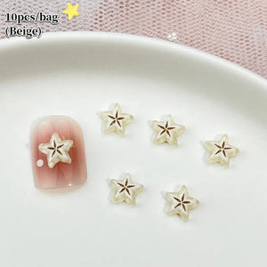 10pcs Starfruit Plastic Nail Art Decorations Clearance No Brand 02