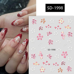 Flowers 3D Nail Stickers SD Series Clearance No Brand SD-1998