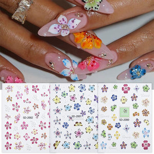 Flowers 3D Nail Stickers SD Series Clearance No Brand