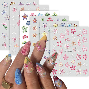 Flowers 3D Nail Stickers SD Series Clearance No Brand
