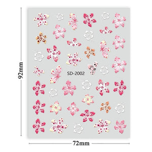 Flowers 3D Nail Stickers SD Series Clearance No Brand