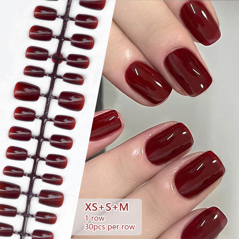 30pcs Press on Nails XS+S+M Sizes Fake Nail Tips