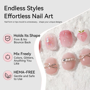 Clear & White Non Stick Hand Extension Nail Kit 15ml Extension Nail Gel BORN PRETTY