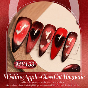 Glass Cat Magnetic Gel Polish MY153 Wishing Apple 15ml Gel Nail Polish BORN PRETTY