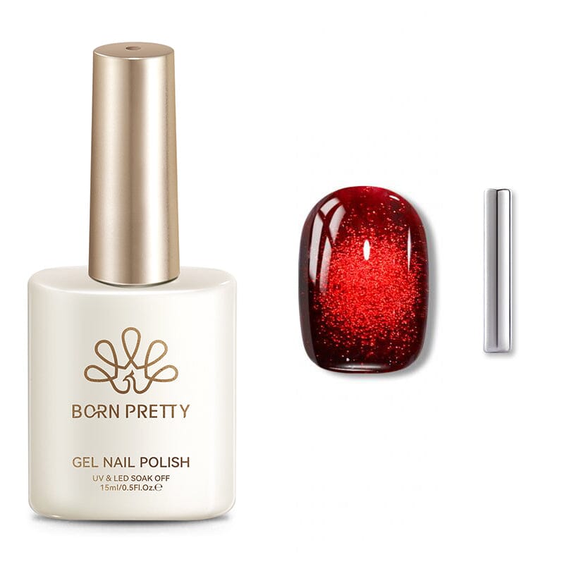 Crystal Cat Magnetic Gel MY154 Red Spider Lily 15ml Gel Nail Polish BORN PRETTY